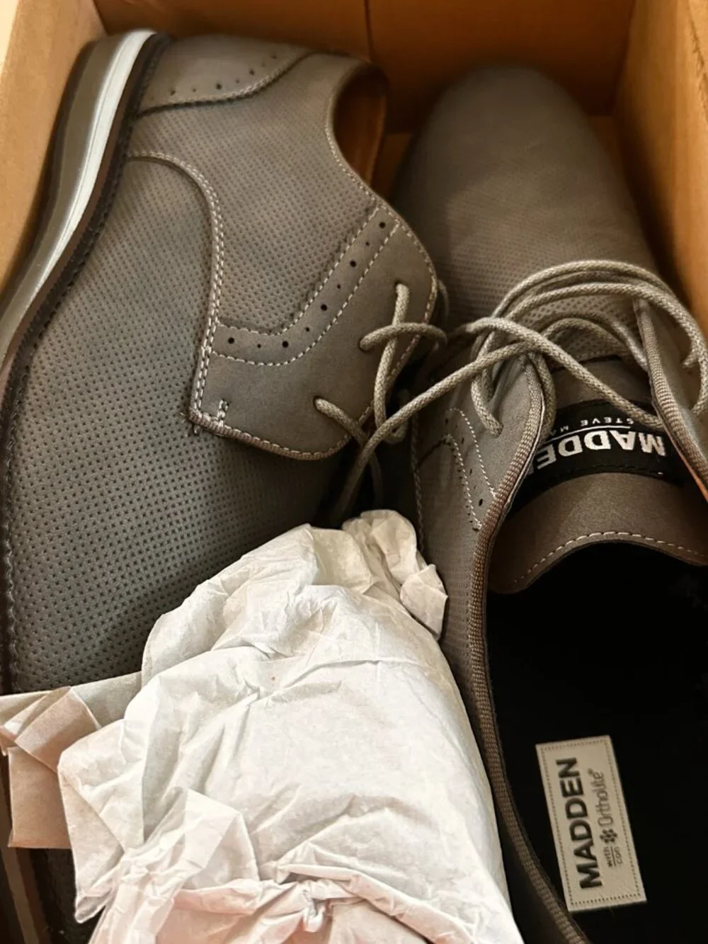 Madden Hoplik Men's Gray Suede Derby Dress Shoes Size 13 NIB